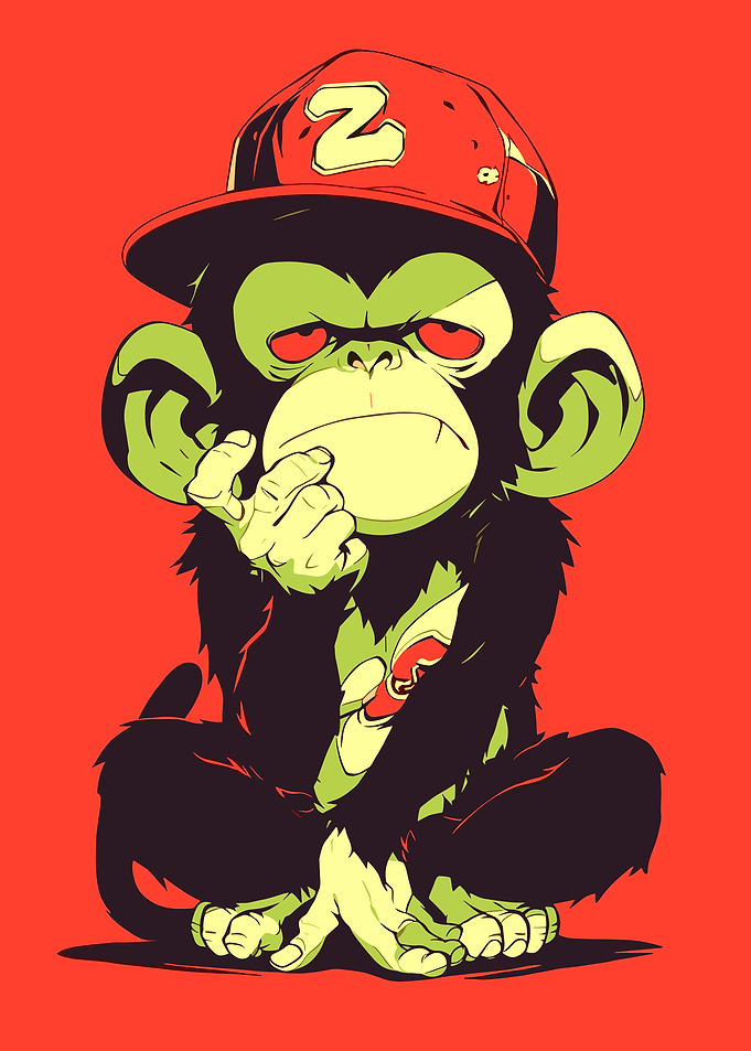 Cool Hip-Hop Monkey Illustration