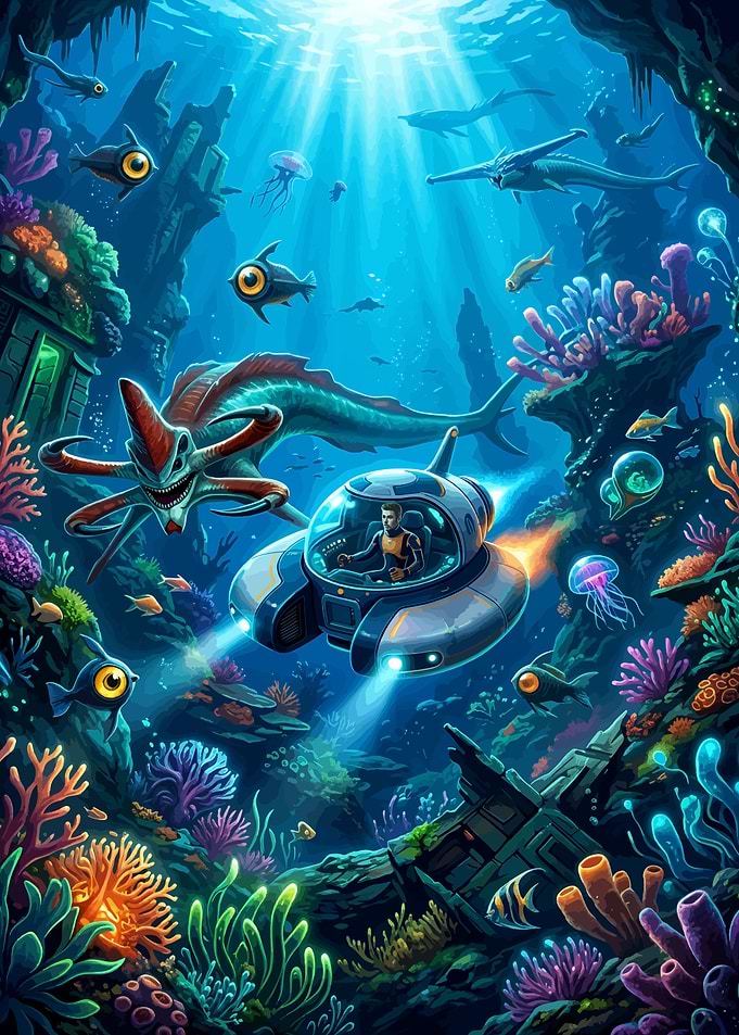 Subnautica Underwater Exploration Scene