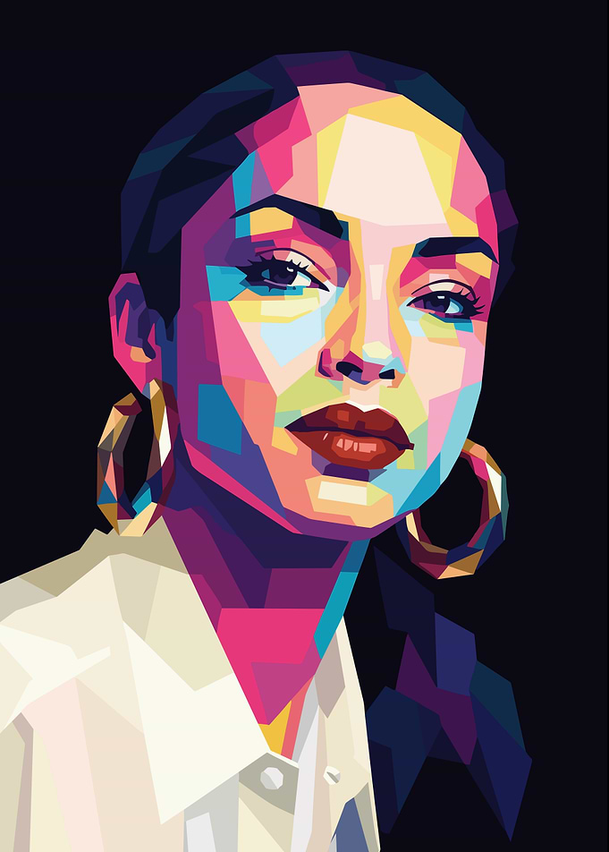 Sade Adu WPAP Pop Art Portrait