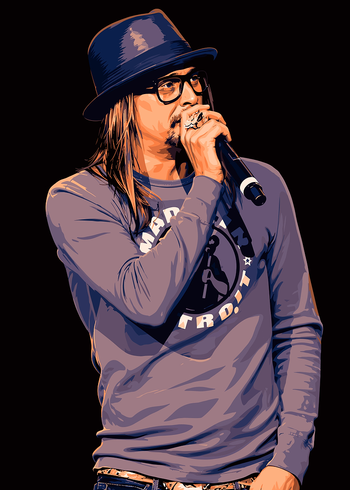 Kid Rock Performing Live Illustration