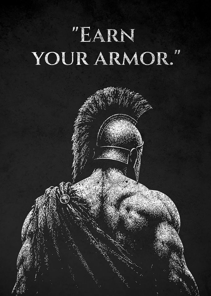 Spartan Warrior Earn Your Armor Poster