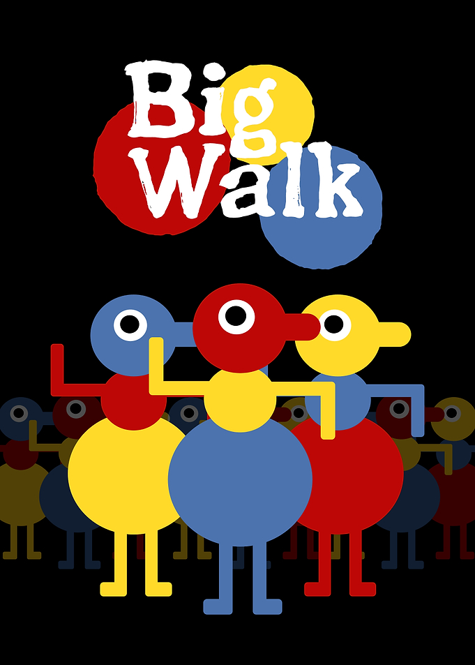Big Walk Colorful Abstract Illustration