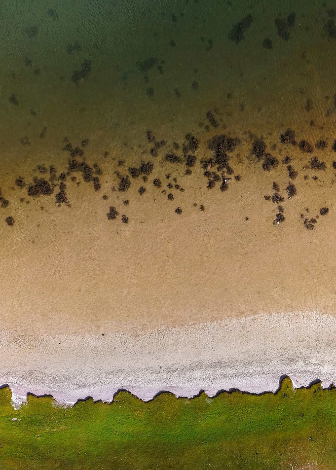 Aerial View of Coastal Shoreline