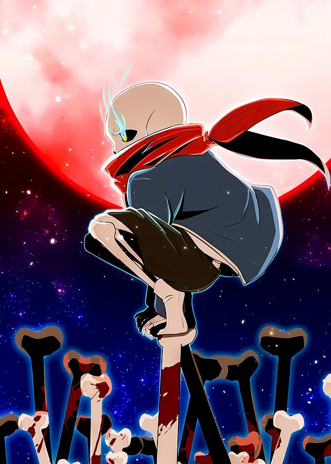 Sans Undertale Standing on Bones