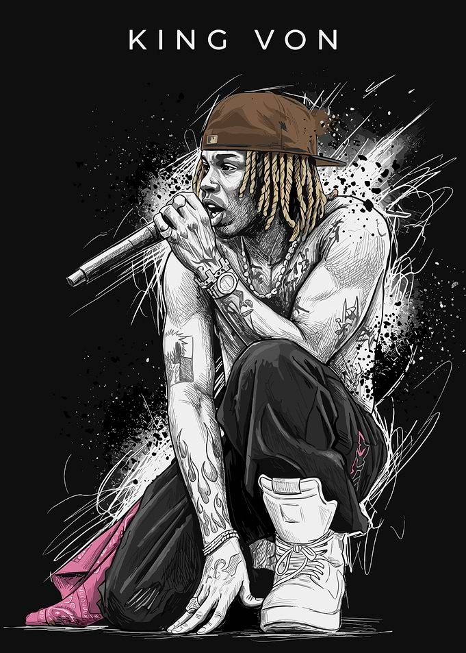 King Von Rap Artist Illustration