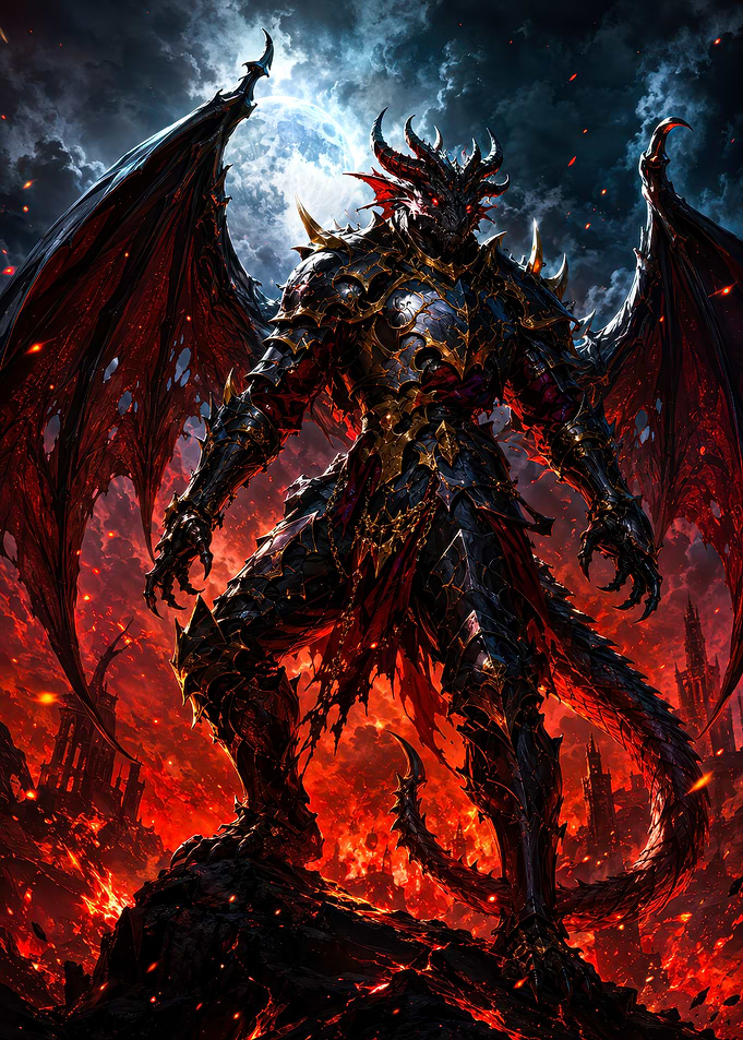 Armored Dragon Demon Warrior