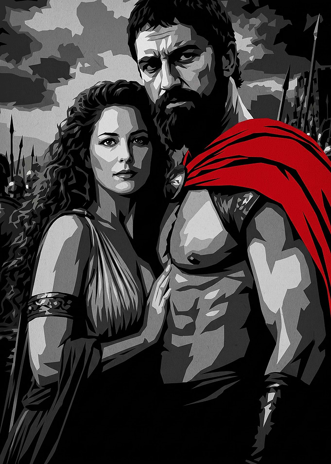 King Leonidas and Queen Gorgo Poster