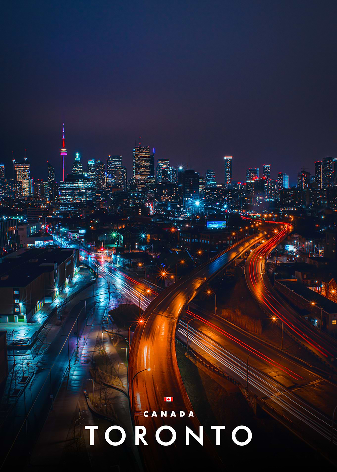 Toronto Skyline Night Cityscape