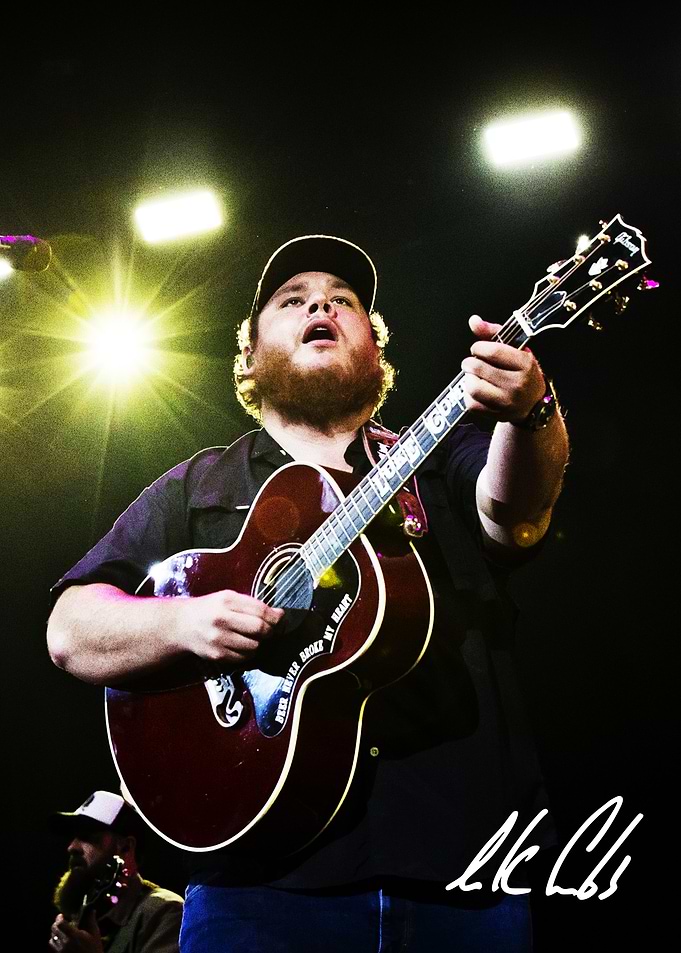 Luke Combs Performing Live on Stage