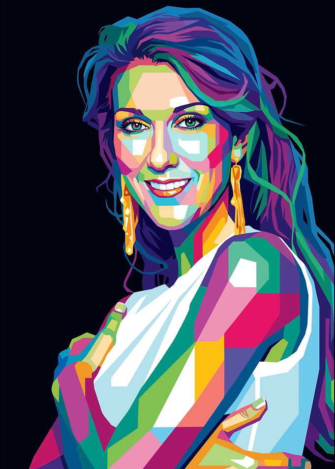 Celine Dion Pop Art Portrait