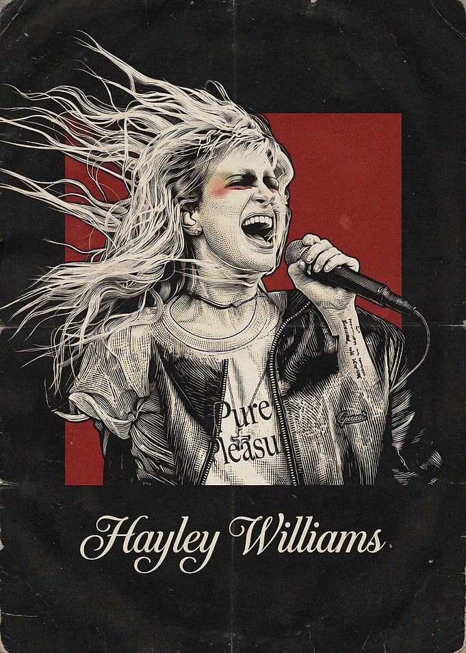 Hayley Williams Vintage Style Poster