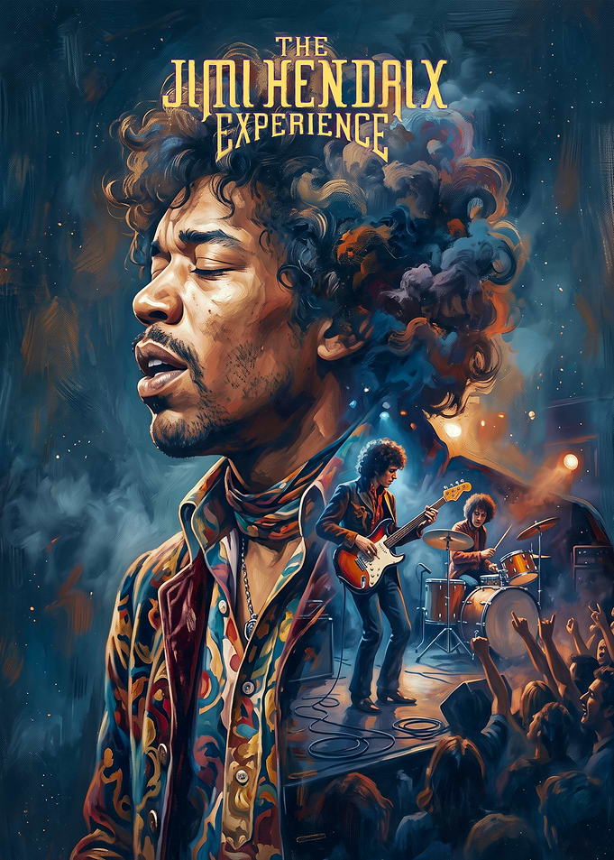 The Jimi Hendrix Experience Concert Poster