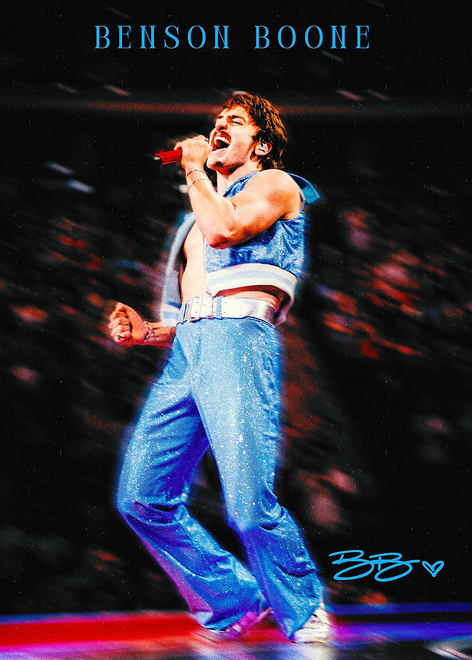 Benson Boone Concert Performance Poster