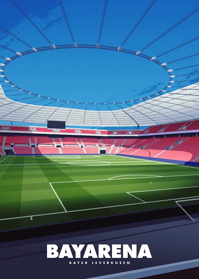 BayArena Stadium Poster