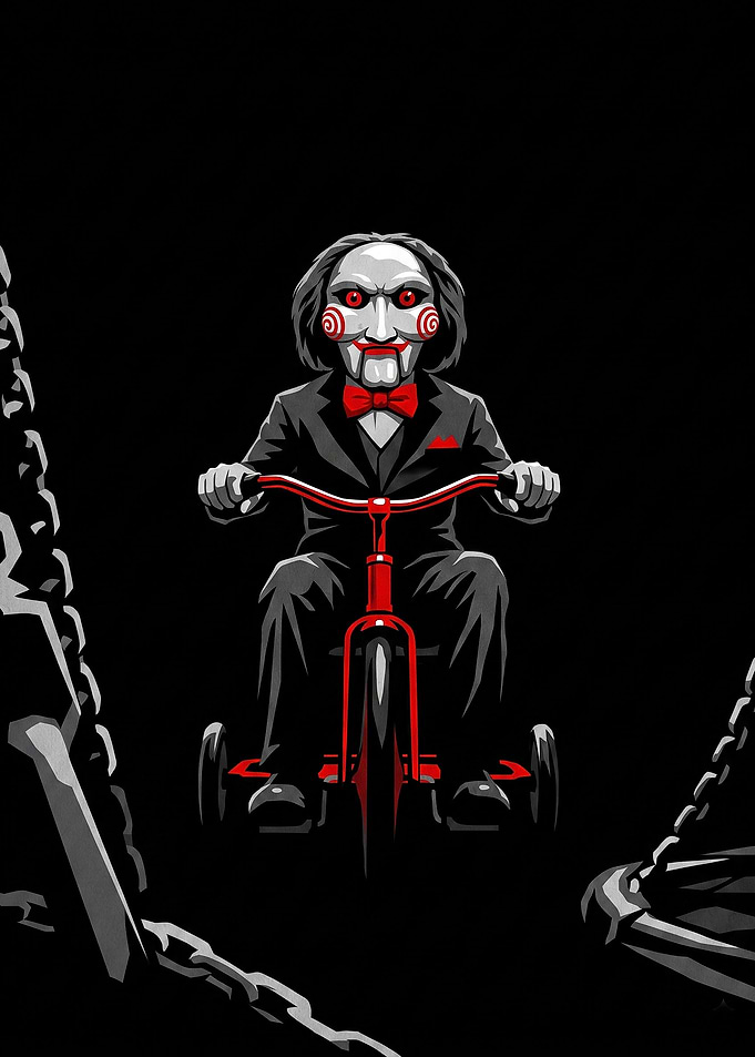 Billy the Puppet on Tricycle