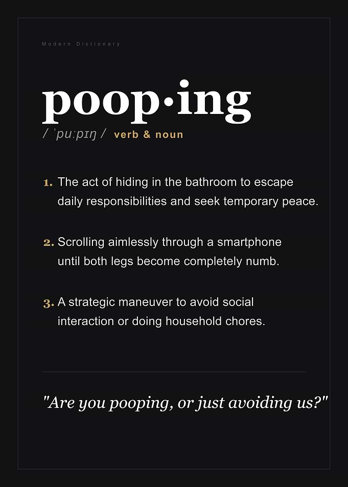 Funny Modern Dictionary Definition Poster