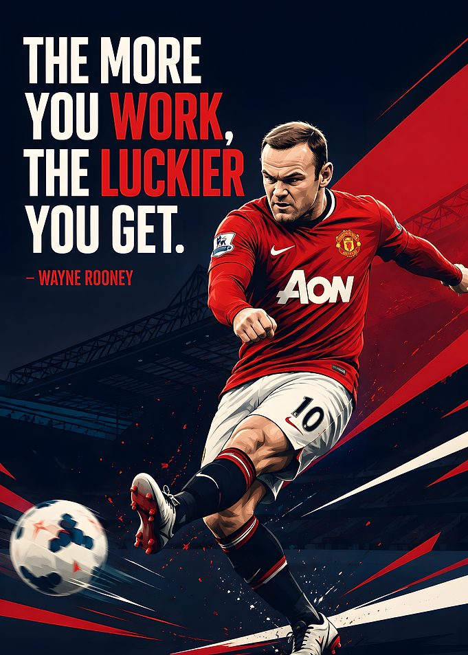Wayne Rooney Inspirational Football Poster