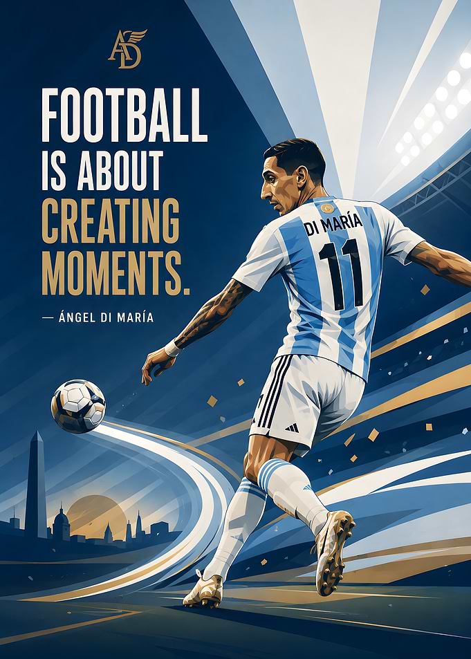 Ángel Di María Football Poster