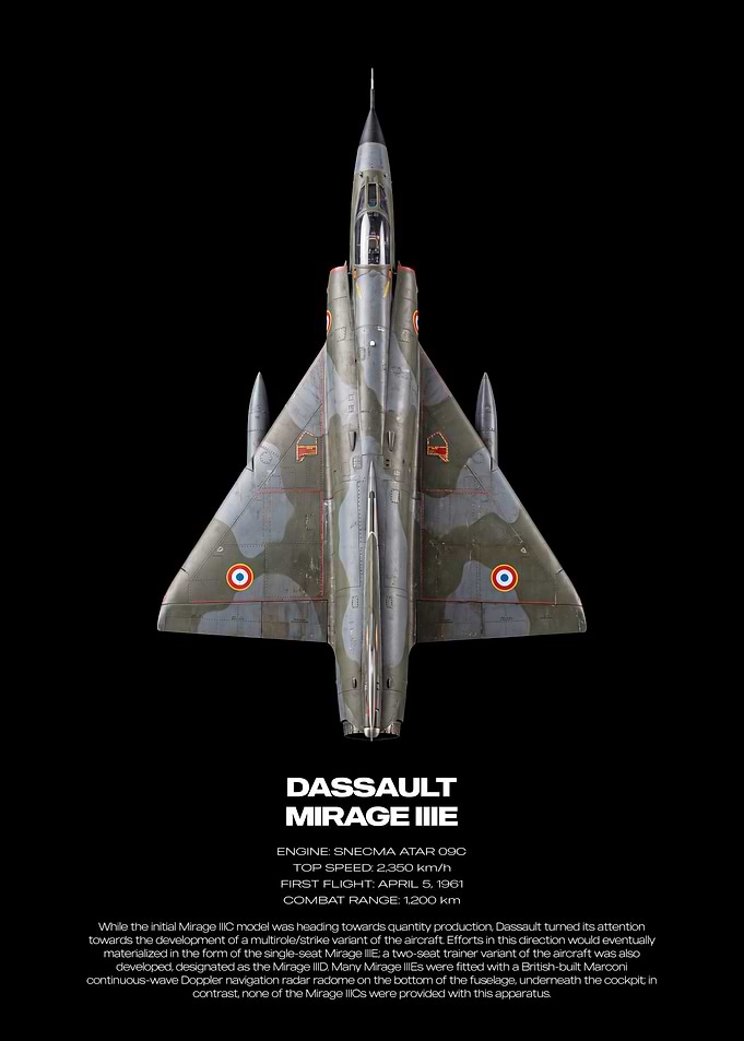 Dassault Mirage IIIE Technical Poster