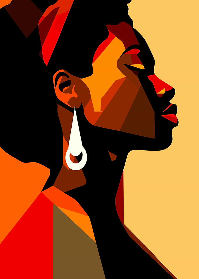 Geometric Portrait of a Woman
