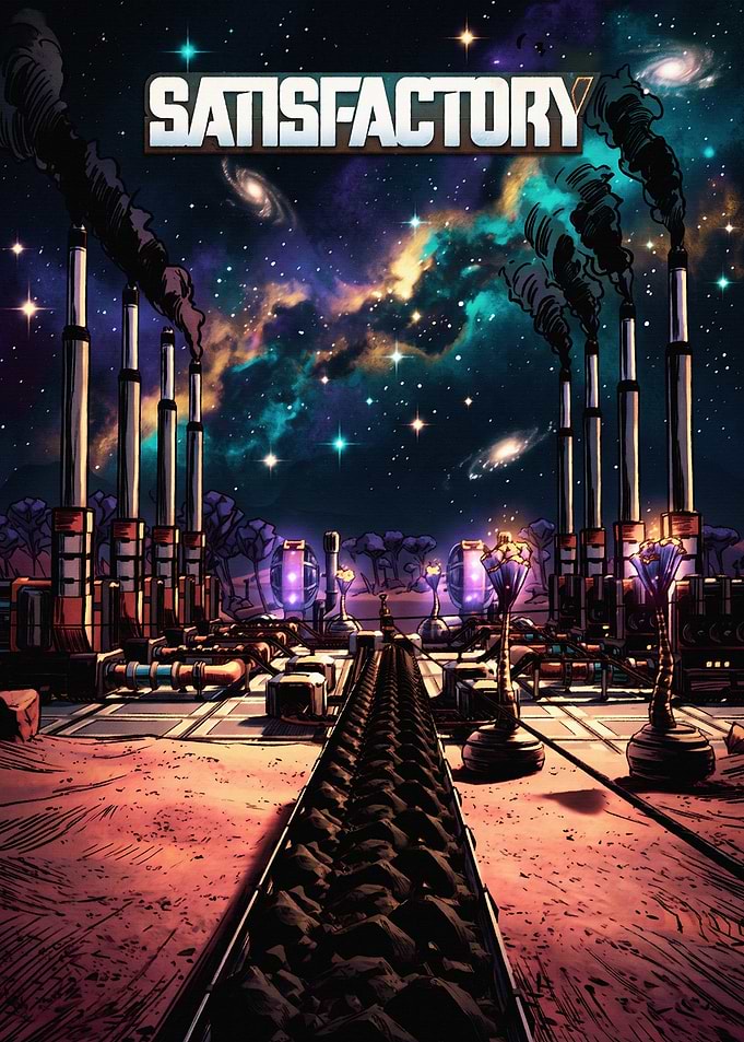 Satisfactory Game Industrial Factory Poster