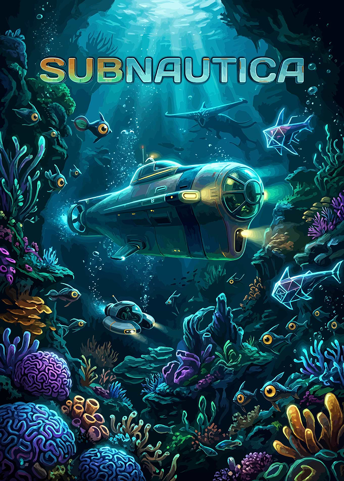 Subnautica Underwater Exploration Poster