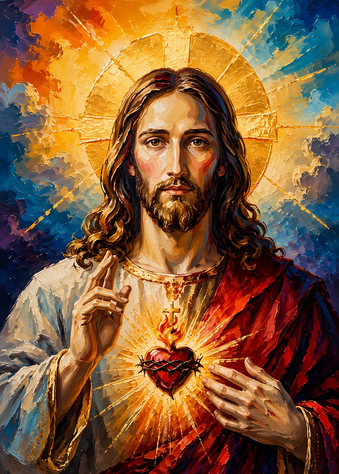 Sacred Heart of Jesus Oil Painting