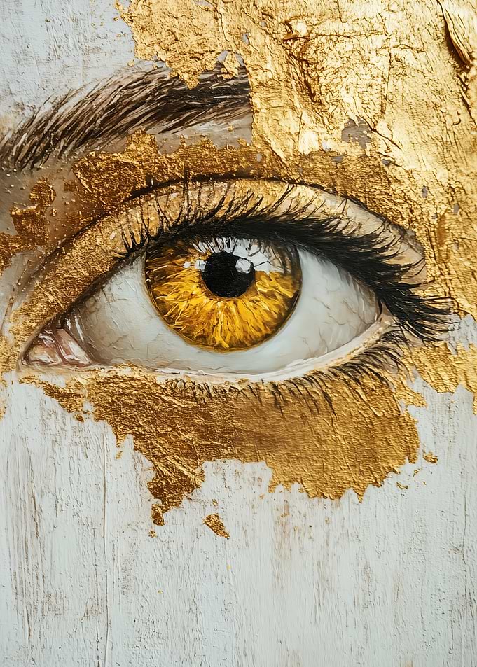 Golden Eye Abstract Painting