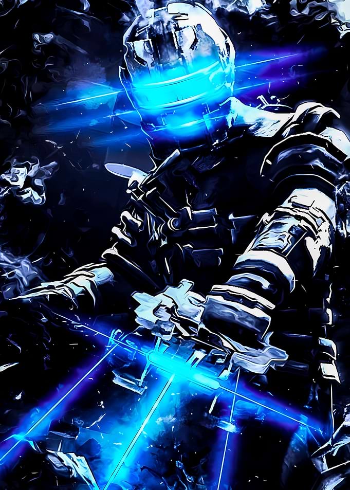 Dead Space Isaac Clarke Neon Portrait