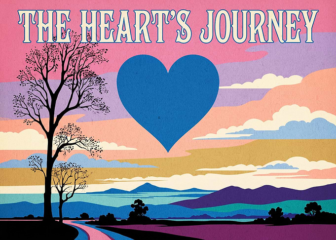The Heart's Journey Vintage Poster