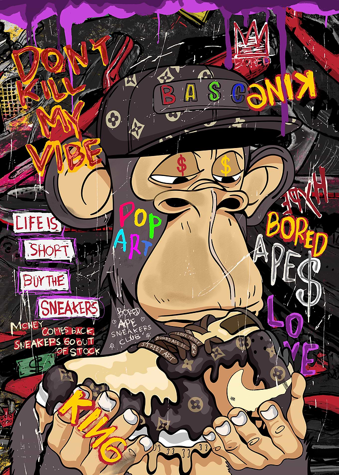 Bored Ape Sneaker King Pop Art