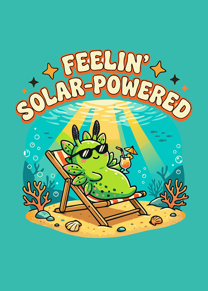 Cute Solar-Powered Sea Slug Illustration