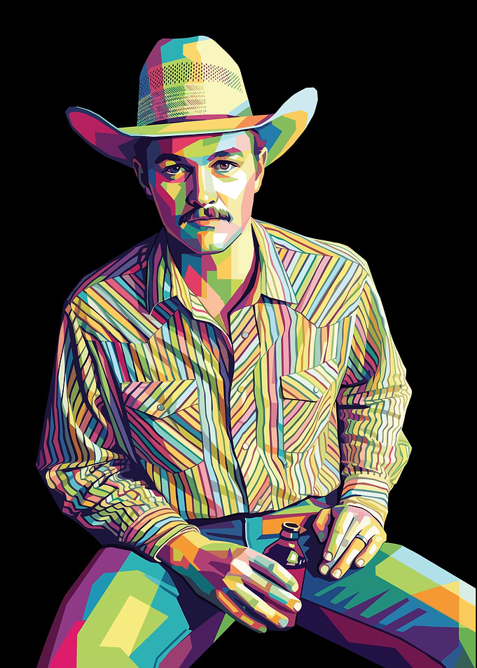 Zach Top Pop Art Cowboy Portrait