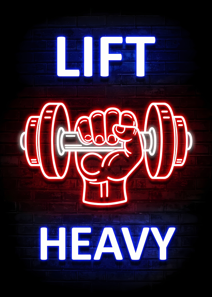 Lift Heavy Neon Gym Sign