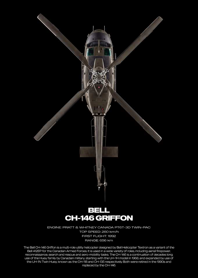 Bell CH-146 Griffon Helicopter Blueprint