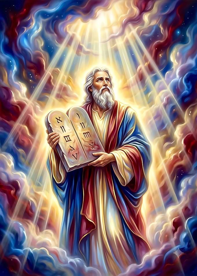 Moses Holding the Ten Commandments