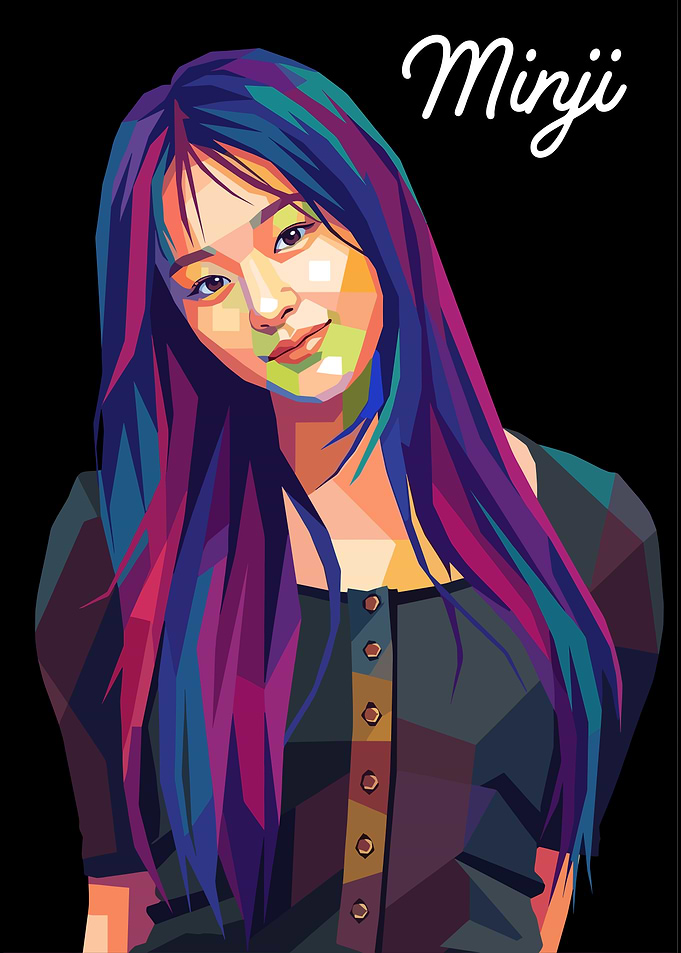 Minji Pop Art Portrait