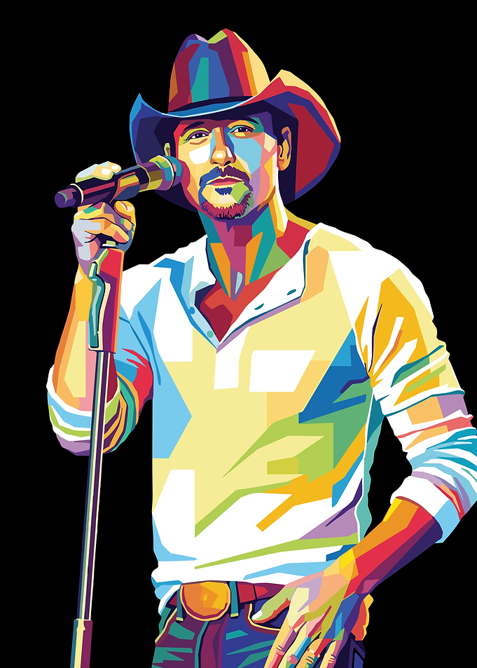 Tim McGraw Pop Art Portrait