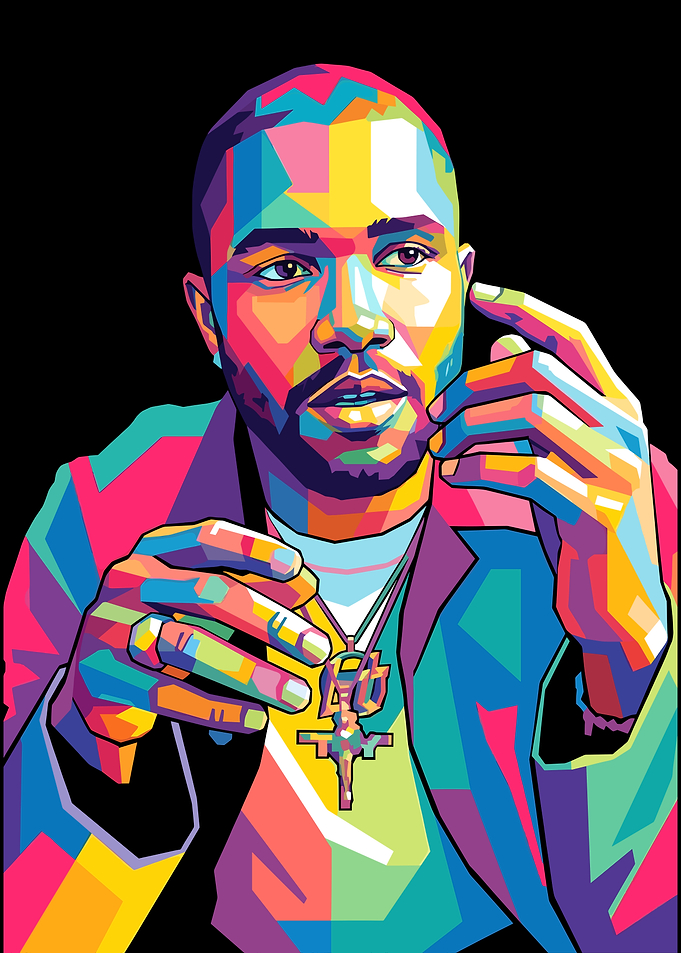 Frank Ocean WPAP Pop Art Portrait