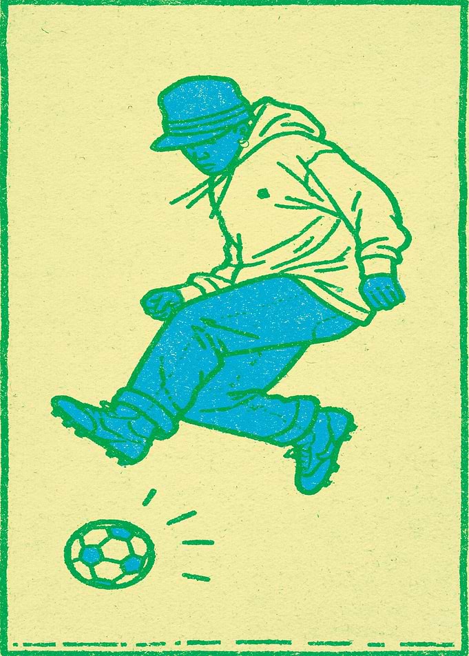 Stylized Soccer Player Illustration