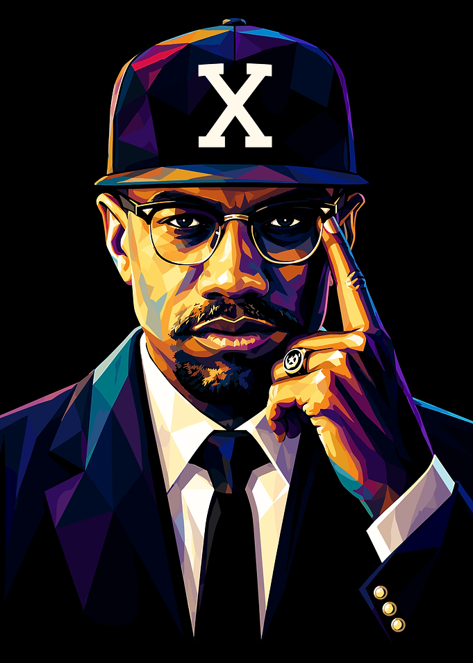 Malcolm X Pop Art Portrait