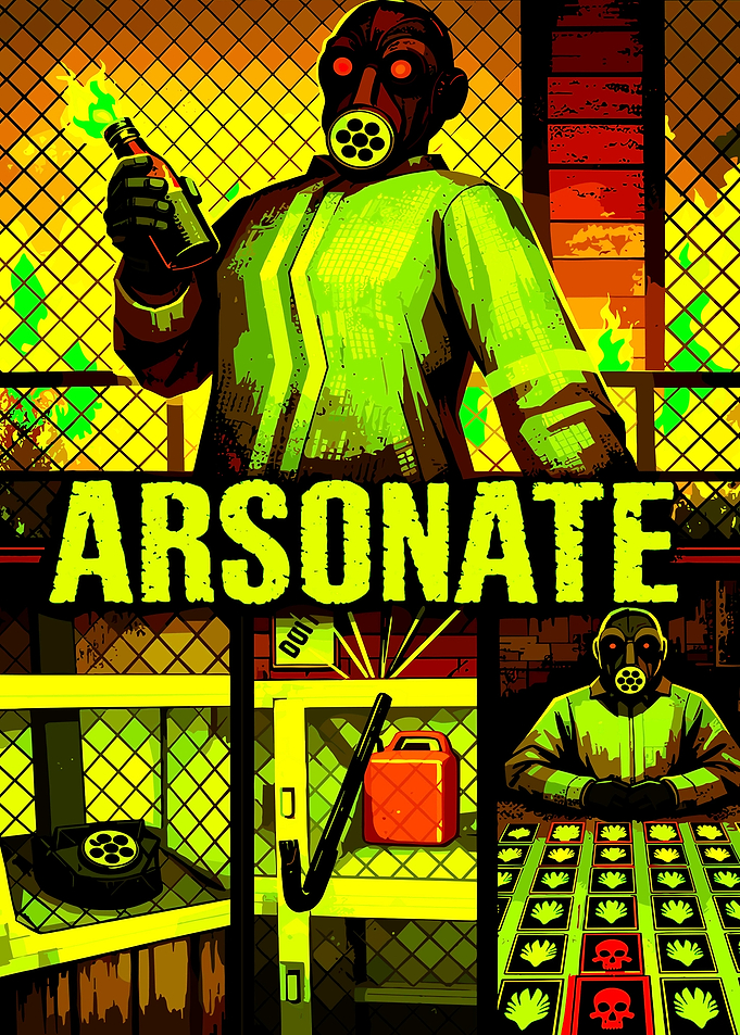 Arsonate Gas Mask Character Poster