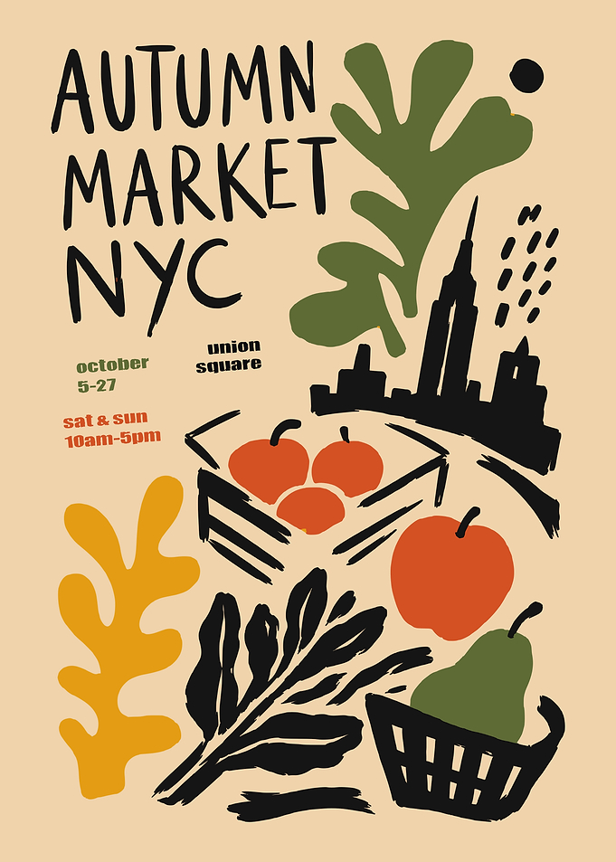 Autumn Market NYC Poster