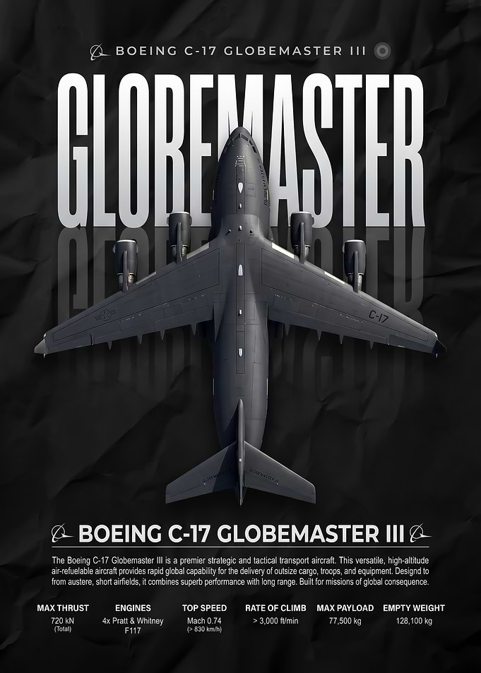 Boeing C-17 Globemaster III Technical Poster