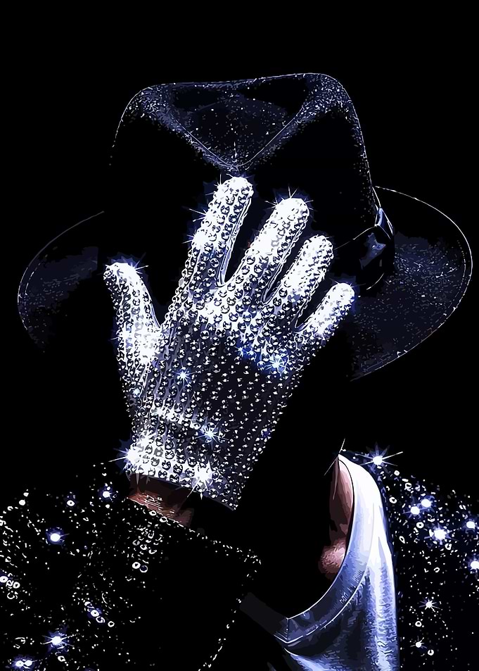 Michael Jackson Iconic Sequin Glove Portrait