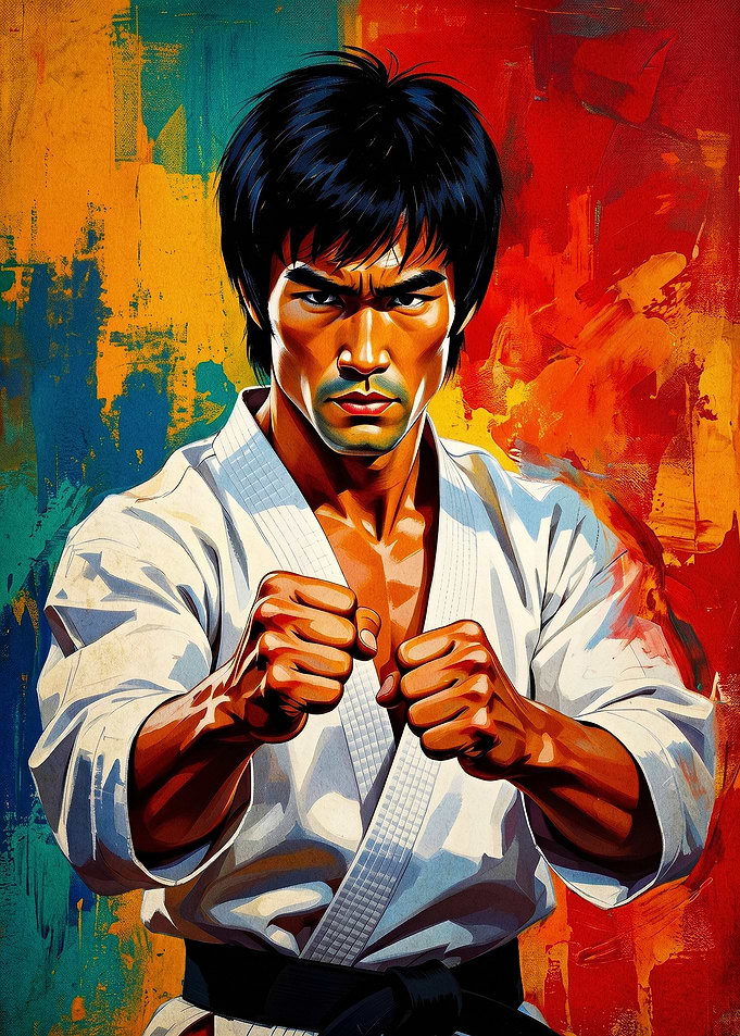 Bruce Lee Martial Arts Portrait
