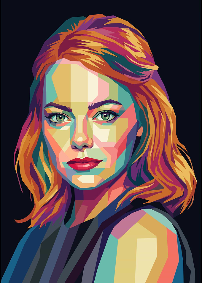 Emma Stone Pop Art Portrait