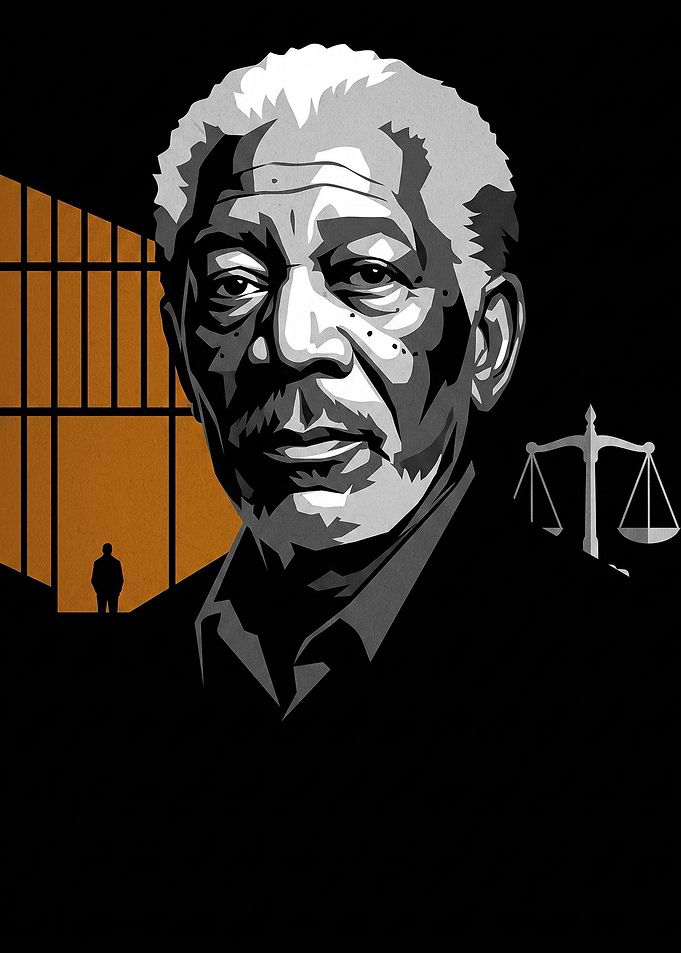 Morgan Freeman Minimalist Portrait