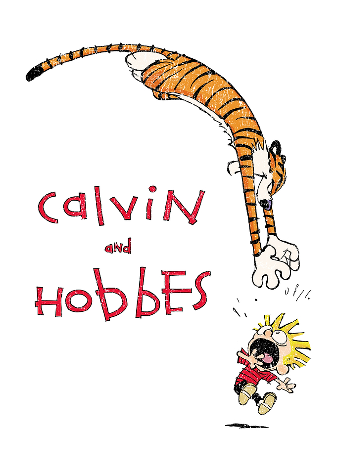 Calvin and Hobbes Pouncing Illustration