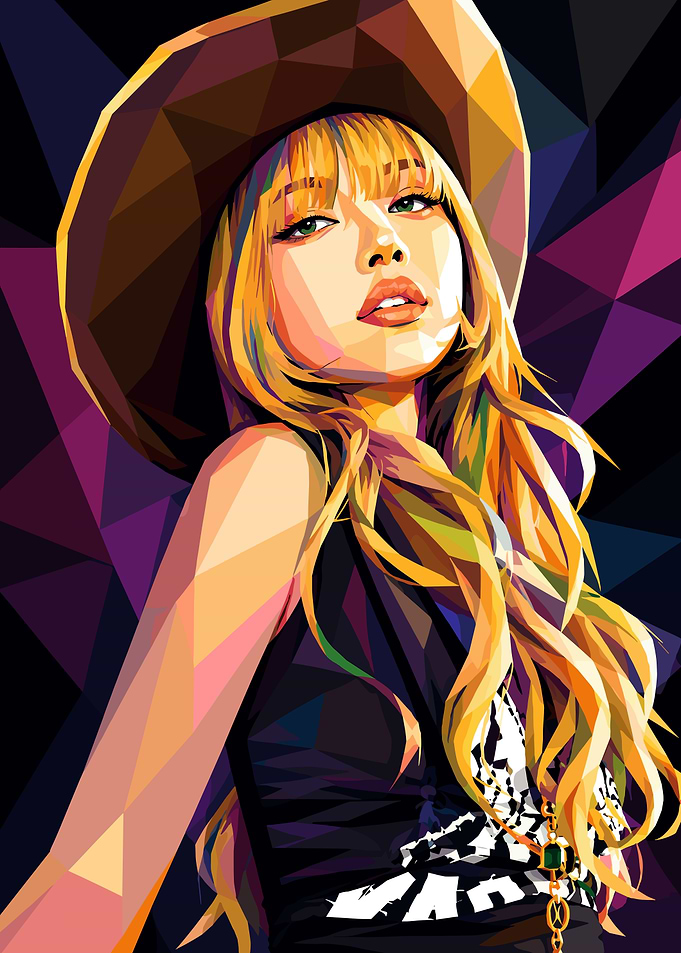 Lisa Blackpink Low Poly Portrait